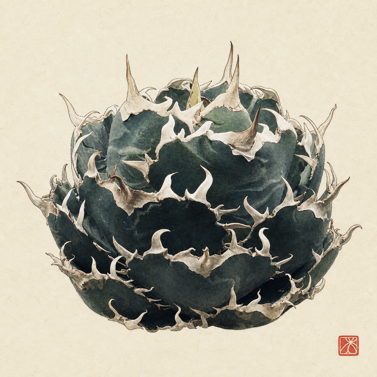 白鯨の墨絵
